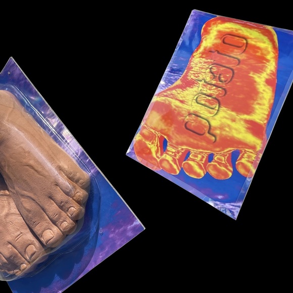 🥳🦶🏻🥔 SOLD OUT limited pairs IMRAN POTATO Caveman Slippers OSFA 🥔🦶🏻🥸 - Picture 4 of 11